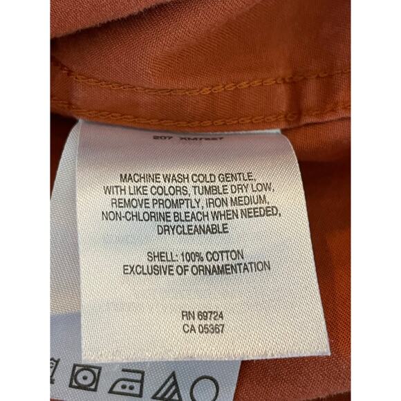 Columbia Univ of Texas burnt orange button up 100% Cotton Large - Picture 8 of 11